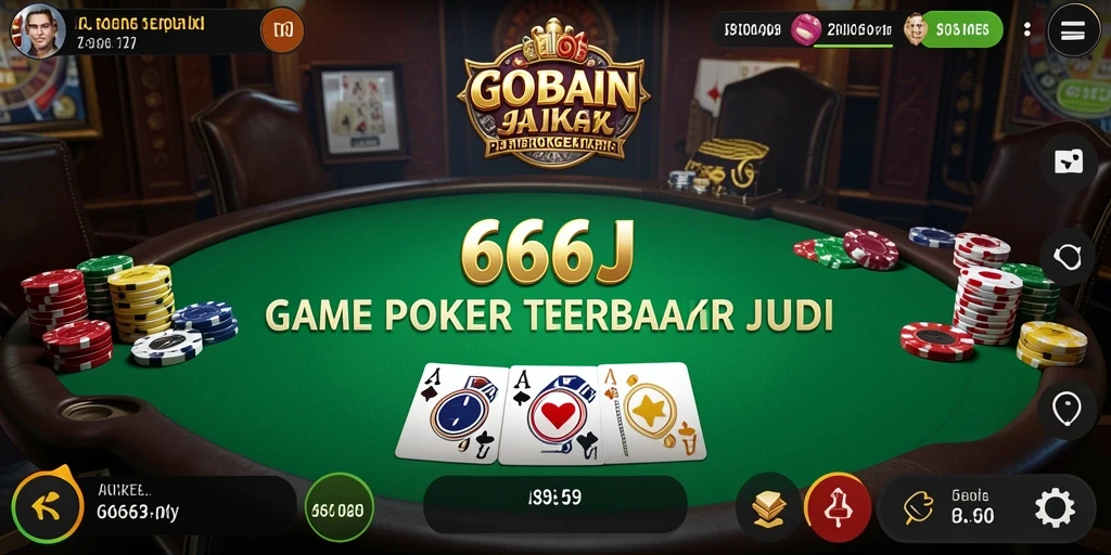 Tampilan gameplay seru dari 666J dengan suasana Poker yang mendebarkan.