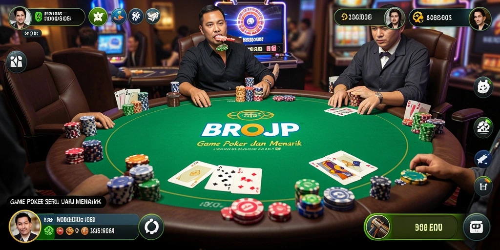 Gameplay Poker yang mendebarkan dan menantang di BROJP.