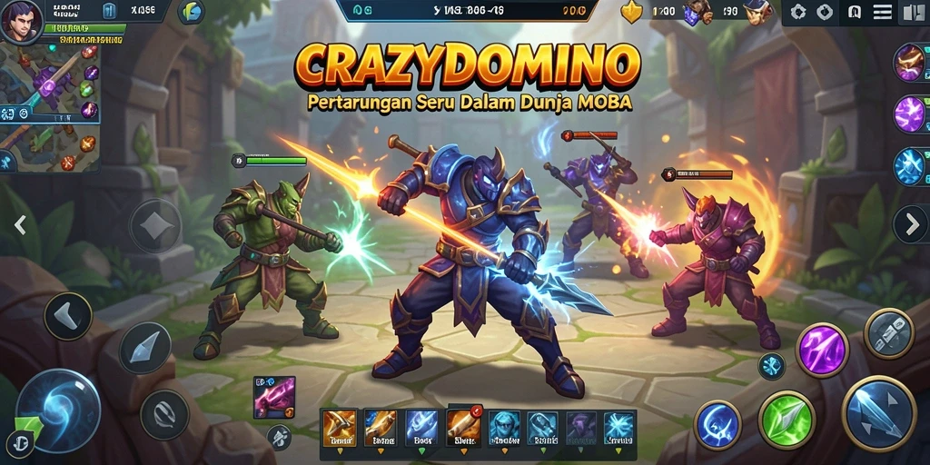 Tampilan gameplay seru dan strategi dalam <strong>CRAZYDOMINO</strong>.