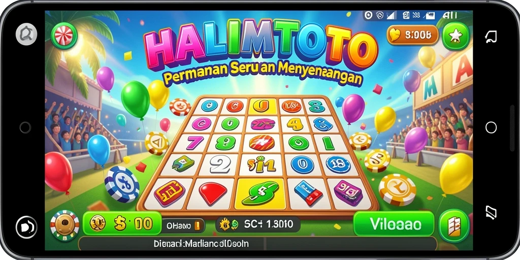 Screenshot gameplay HALIMTOTO menampilkan aksi Bingo yang seru.