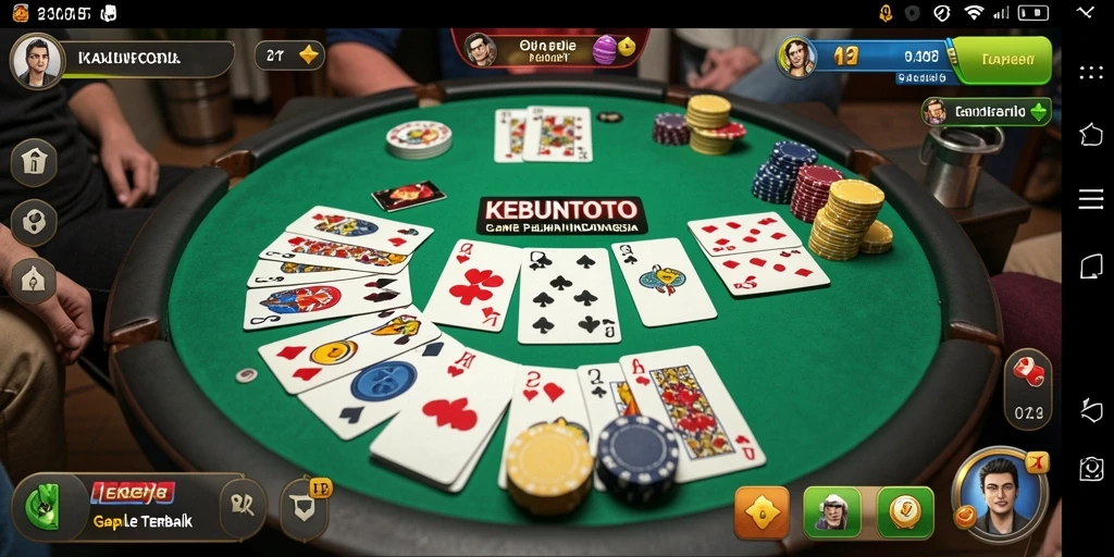 Screenshot gameplay KEBUNTOTO yang menunjukkan aksi seru permainan Gaple.
