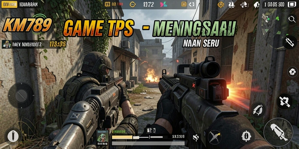 Tangkapan layar menunjukkan aksi seru gameplay TPS KM789.