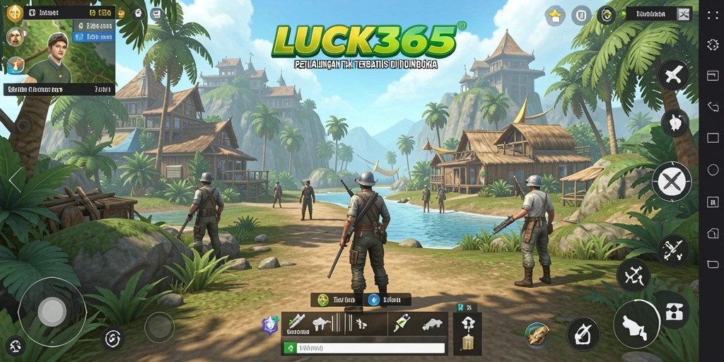 Screenshot LUCK365 menampilkan petualangan di dunia terbuka yang luas.