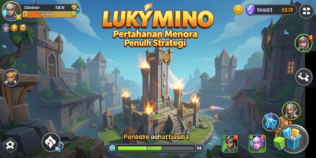 Gameplay menarik LUKYMINO dalam genre Tower Defense.