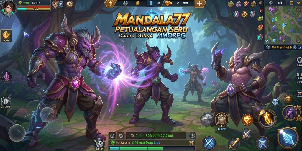 Tampilan gameplay menarik dalam MANDALA77 dengan petualangan seru dan interaksi sosial.