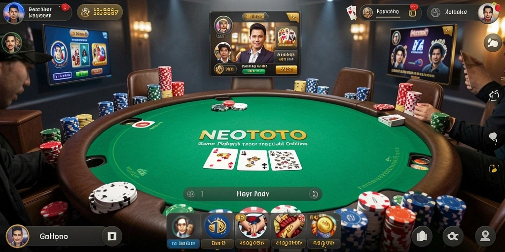 Tampilan gameplay NEOTOTO yang seru dalam permainan Poker.
