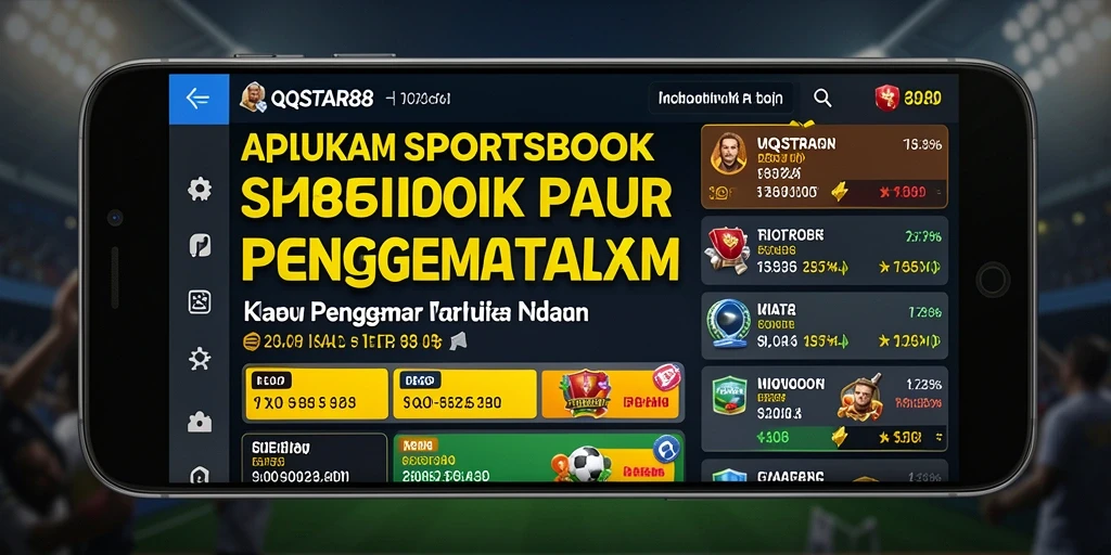 Tampilan gameplay menarik dan fitur Sportsbook yang lengkap.