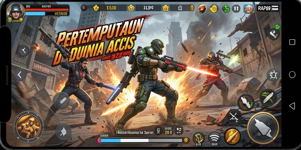 Menampilkan momen seru dalam gameplay aksi yang mendebarkan.