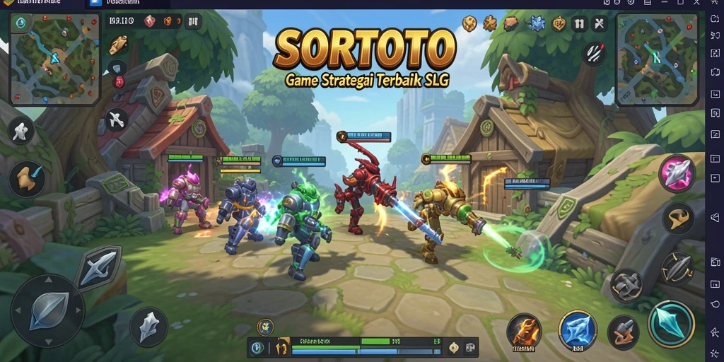 Tampilan gameplay SORTOTO yang mendebarkan dengan aksi strategi.