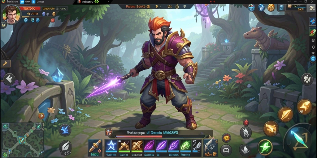 Screenshot utama TENTOTO menampilkan aksi seru dalam game MMORPG.