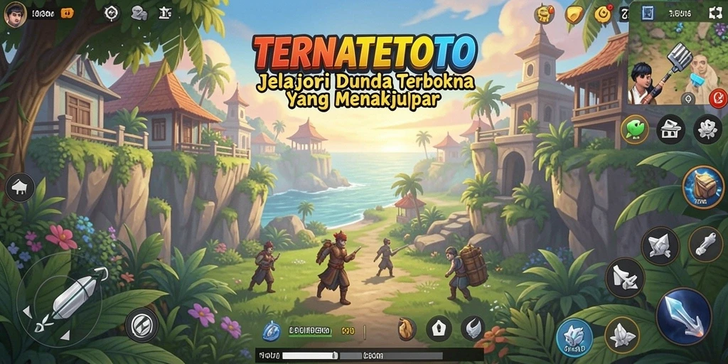 Gameplay TERNATETOTO menunjukkan dunia yang luas dan indah.
