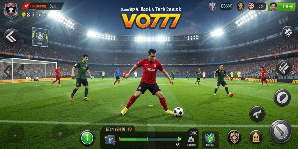 Gameplay VO777 yang realistis dalam pertandingan sepak bola.
